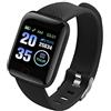 HoveeLuty Smart Watch Bluetooth Bracciale Intelligente 116plus Telefono Di Orologio Per La Pressione Del Sangue Impermeabile Per Uomini Donne Nere