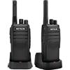 Retevis RT21 Walkie Talkie Radioamatore Ricaricabile per Adulti a Lungo Raggio, 16 Canali, 1100mAh, VOX Radio Bidirezionale Professionale Portatile per Caccia in Campeggio (Nero, 2 Pezzi)