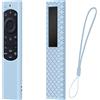 zoerbufan Custodia Telecomando per Samsung SolarCell Smart TV BN59 Series, Anti-Scivolo Cassa Copertura per Samsung QLED TV Remote Cover con Cordino (Blu)