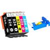 LeciRoba 924 (NO CHIP) compatibile con cartucce HP 924 per OfficeJet Pro 8120/8030/8123/8133/8122e/8124e/8125e/8134e/8132e/8135e/8138e/8139e All-in-One (confezione da 5)