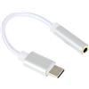 jojofuny Adattatore per Cuffie USB C 3,5 Mm, Cavo Audio da 12 Cm Leggero e Compatto, Convertitore Type-c per Auricolari Supporto Controllo Via Cavo, Connettore Jack Femmina in Argento