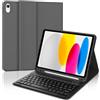 IVEOPPE Tastiera per iPad A16 11 Generazione 11 2025/10 Generazione 2022 10.9 | Cover Keyboard Staccabile Italiano QWERTY, Custodia Tastiera Bluetooth con Portapenna per iPad A16 11/10 Gen, Grigio scuro