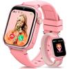 Sanorum Smartwatch Bambini con GPS, Videochiamate, SOS, Regalo, Rose | 4G Orologio Bambini Chat Vocale, Modalità Scuola, Sveglia Contapassi Impermeabile IP68 Sonno per Ragazzi Ragazze