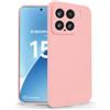 N NEWTOP Cover Compatibile per XIAOMI 15, Custodia TPU SOFT Gel Silicone Ultra Sottile Flessibile Case Posteriore Protezione Fotocamera Anti Urto Guscio Scocca Colorato Thin (Rosa)