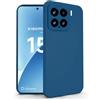 N NEWTOP Cover Compatibile per XIAOMI 15, Custodia TPU SOFT Gel Silicone Ultra Sottile Flessibile Case Posteriore Protezione Fotocamera Anti Urto Guscio Scocca Colorato Thin (Blu)
