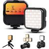 Journeyside Luce Video LED, Luce Video Light, Luce Video Led 1200mAh, Luce Led Portatile per Foto,3000K-5500K,62 perline per lampada LED, Ricaricabile, 3 Coldshoe, per Streaming Live, Microfilm