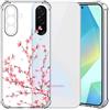 Choeeu ChoosEU Trasparente Cover per Samsung Galaxy A36 5G con Fiori, Sakura Rosa | Sottile TPU Silicone Trasparente Custodia, Disegni Colorate Fiore Fiori Motivo, per Ragazza, Antiurto Protettiva Morbido Case
