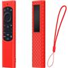 zoerbufan Custodia Telecomando per Samsung SolarCell Smart TV BN59 Series, Anti-Scivolo Cassa Copertura per Samsung QLED TV Remote Cover con Cordino (Rosso)