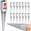 Lun Fix Supporto per Pali in Legno 70x70 mm, 750mm, Spessore 1,8mm, Zincato, 16 Pz | A Caldo, Fissaggio Pali Recinzione, Staffe Giardino, Battipalo, Recinzione In Legno, Fissaggio Pali