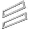 Waschbecken24 Mensola da parete per lavabo, supporto da parete, in acciaio inox, cromato, 300 x 150 x 30/30 mm