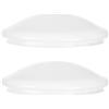 jojofuny Copri Lampada Rotondo per Luce Soffitto, Attacco Baionetta 2 Pezzi | PVC Bianco, Diametro Apertura 18, 7cm, Montaggio senza Attrezzi, per Bagno e Soggiorno