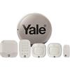 Yale IA-320G Sync Smart Home Alarm Kit da 6 pezzi con sirena grigia. Include hub di allarme sincronizzazione, sirena esterna grigia, 1 contatto porta/finestra, 2 rilevatori di movimento PIR, tastiera.
