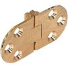 Gedotec Cerniera per mobili cerniera per tavoli pieghevoli in ottone per tavoli pieghevoli e macchine da cucire | Cerniera per tavolo ottone - oro lucido | 30x65mm | Accessori per mobili | 1 Pezzo