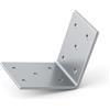 Keple Staffa angolare rinforzata 80x80x60x2 mm in acciaio zincato confezione da 10 staffe in metallo per fissaggio strutturale mobili armadi tavoli librerie pareti divisorie
