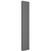 ELEGANT Radiatore piatto di design, 1800 x 308 mm, antracite | Radiatore da bagno a doppio strato, verticale, a pannello