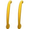 DSWZLQDXB 2 pezzi Manico Colorato Maniglia per mobili Camera dei bambini Tiretti in lega di zinco Forma Ponte ad arco Pomello per armadietti cucina,cassettiera,armadietto (Hole Distance 128mm,yellow)