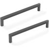 SYZOW 6 Pezzi Maniglie per Mobili in Ottone Anticato, Maniglie per Ante da Cucina, 160 mm, Maniglie per Cassetti in Lega di Zinco per Mobili da Cucina (Nero)