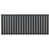 Monster Shop Radiatore Piatto a Colonna Singola 600 x 1400 mm Orizzontale Design Moderno Acciaio al Carbonio Pannello Singolo Riscaldamento Centrale Antracite Opaco con Kit Fissaggio e Spazzola