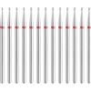 sourcing map 13pcs 200-230 Grane Diamante Rettifica Bit 1mm Testa a Sfera 2.35mm Gambo 1mm Lunghezza Pietra Levigatura Punte da Trapano Strumento Rotante per Ceramica Chiodi di Vetro Macinazione