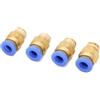 CNCTEC Raccordo a innesto pneumatico R 1/8 su 6 mm IQS, 4 pezzi connettore push in aria compressa (R 1/8 - 6 mm)