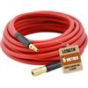 GUIVACI Tubo per aria compressa, 5 m, 9,5/15 mm, attacco rapido e nipplo, 20 bar, resistente alla piega, per compressore e officina, rosso