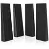 BAM BOO BOX Fermaporta da Pavimento - Ferma Porta da Pavimento Legno - Blocca Porta | BAM BOO BOX Fermaporta da Pavimento Legno Bambù - 4 pezzi Ferma Porta Blocca Porta - Fermaporte Door Stopper Nero