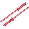 QUARKZMAN 100Pcs Rivetti Ciechi In Alluminio 1/8x1/2 Per Metallo Rosso | Rivetti A Testa Sferica Con Divisione Lunga, Presa In Alluminio E Puntale In Acciaio, Mobili Automotive