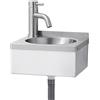 QUNFARIYBHU Lavello da Cucina, Lavello a Parete Piccolo Lavello Professionale Acciaio Inox Lavamani in Acciaio Inossidabile Installazione Facile Lavello per Camper Montaggio a Parete (30x27x13.5cm-D)