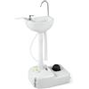 COSTWAY Lavandino da Campeggio con Pompa a Pedale, Lavandino Portatile con Serbatoio d'Acqua da 17L, Dispenser Sapone, Portasciugamani e Ruote (Modello 4)
