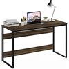 Furinno Moretti Scrivania da Studio Modern Lifestyle, Legno ingegnerizzato, Noce Columbia, Larghezza 132 cm