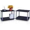 Furinno Tabelle Finali, Legno, Black, 2 Set