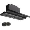 Klarstein Cappa Aspirante a Incasso, Cappa Cucina con Filtro, Cappa Cucina in Alluminio Lavabile in Lavastoviglie, Cappa Incasso con Flusso d'Aria 640m³/h, LED, Cappa Filtrante con Touch Control