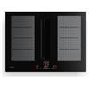 Klarstein ChefFusion - Piano cottura a induzione con cappa aspirante, 70 cm, 4 zone, 7200 W, 504,3 m³/ora, zone flex, ricircolo & scarico