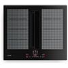 Klarstein ChefFusion - Piano cottura a induzione con cappa aspirante, 60 cm, 4 zone, 7200 W, 504,3 m³/ora, zone flex, ricircolo & scarico