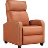 Yaheetech Poltrona Reclinabile con Schienale Regolabile per Soggiorno | Poltrona relax 3 angoli per relax, lettura, TV, con Poggiapiedi, Chiaro/Similpelle