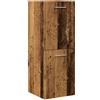 vidaXL Mobile Pensile da Bagno Legno Antico 30x30x80 cm in Truciolato