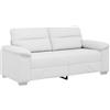 vidaXL Divano a 2 posti Bianco in Similpelle 180x81x84 cm