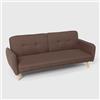 Produce Shop Divano Letto clic clac 3 posti reclinabile Design Nordico in Tessuto Merida - Marrone