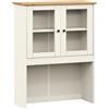 vidaXL Piano Comò VIGO Bianco 78x30x100 cm in Legno Massello di Pino