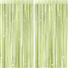 G2PLUS Tende Frange Metalliche,1x2.5m Tende Metalliche Verde | 2 Pezzi Orpelli e Festoni Frangia per Sfondo Fotografico e Decorazioni Festa Compleanno
