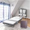 FIVMEN Letto pieghevole 200 x 90 cm con materasso in spugna spessa 13 cm di spessore, telaio del letto portatile con 4 ruote, carico massimo: 200 kg