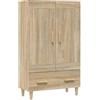 vidaXL Credenza Rovere Sonoma 70x31x115 cm in Legno Multistrato