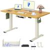 FLEXISPOT Scrivania Regolabile in Altezza, Doppio Motore, Scrivania Ergonomica da Ufficio con Piano Unico da 25 mm 140x80 cm, Gestione Cavi, Funzione Memory e Display Altezza