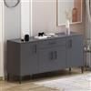 Homidea Laura - Consolle - Cassettiera - Credenza - Mobile TV - con 4 ante e 1 cassetto dal design moderno, 160 x 78,6 x 40 cm, antracite