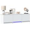 vidaXL Mobile TV con LED 140 x 34 x 40 cm Bianco Legno ingegnerizzato