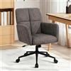 Flysky Sedia da ufficio 360° girevole, regolabile, braccioli, Grigio scuro | Portata fino a 150 kg, seduta imbottita, ideale come sedia da scrivania per casa e cameretta