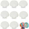 Trsnzul Conchiglie di Mare 10 Pezzi Conchiglie Decorative Conchiglia di Capesante Naturale Ocean Beach Conchiglie Naturale Conchiglie Decorative Conchiglie di Mare Bianco per Spiaggia Tema Festa
