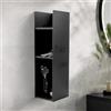 WJUAN Mensole da Muro Design 3 Livelli, Nero Scaffale da Parete | Cubi da Parete in Metallo, Mensola ad Angolo con Lettere Traforate, Salvaspazio, per Ingresso, Corridoio, Soggiorno