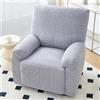 Hearda Copripoltrona Relax Reclinabile Jacquard Moda, Stampe Fodere Poltrona Relax Elasticizzato Copripoltrona 1 Posto con Tasca Copripoltrona Reclinabile Fodere per Poltrone (Grigio)