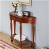 TUPAFJU Tavolino da ingresso in legno massello con cassetti e ripiano aperto, consolle moderna, tavolino semicircolare per soggiorno, corridoio, ingresso(Cherry,80cm/31.4in)